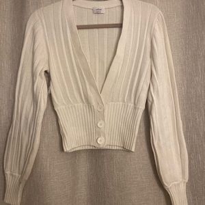 Aritzia Plunge Front Cardigan- Ivory size small